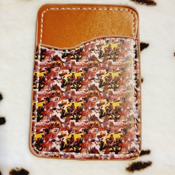 Cowboy Western Print Cell Phone Case Card Holder - Picture 1 of 2